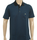 Navy and Black Pique Polo Shirt