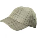 Sport Light Beige Check Baseball Cap