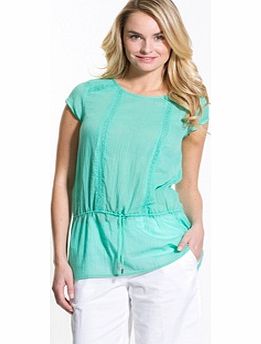 Ladies Crepon Blouse with Cap Sleeves