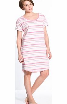 Pure Cotton Striped Maxi T-shirt