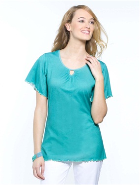 Teardrop Neckline T-Shirt