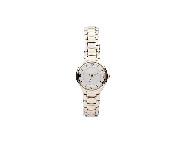 Watch With Two-Tone Bracelet Strap