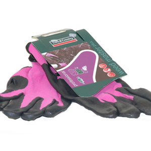 Ladies Weed Master Plus Gloves Size 8-9 Pink/Black