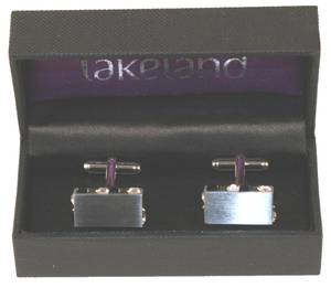 Boxed Tonal Grey Crystals Cufflinks in