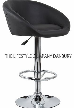 Venus Black Leather Breakfast Kitchen Bar Stool