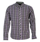 Mauve, White and Brown Check Shirt