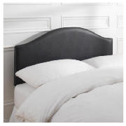 Headboard, Black Faux Leather, King