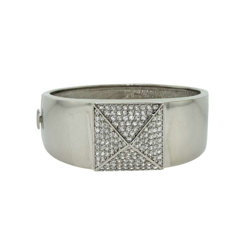 Pave Pyramid Bangle