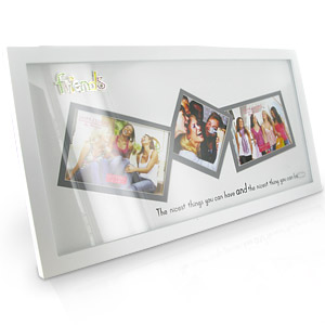 White Triple Friends Photo Frame