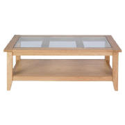 Oak & Glass Coffee Table