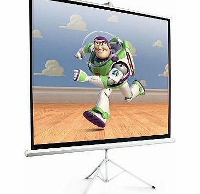 84`` Lavolta Portable Tripod Cinema Projection Screen - HD Matte White - 150cm x 150cm