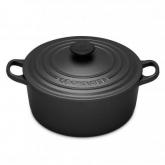 Satin Black Round Casserole 20cm