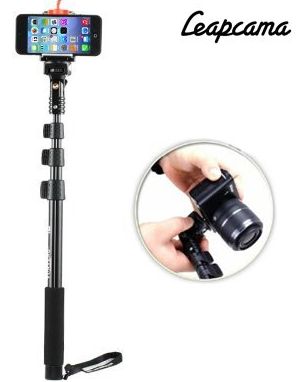  New Design Anti-shake Self-locking Aluminium Alloy Black Extendable Waterproof Selfportrait Photo Selfie Handheld Stick 360Adjustable Monopod Ball Head for 1/4 Inch Screw With Adajustable 82