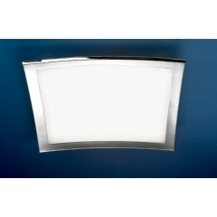 Basic Square Chrome Ceiling Light Large