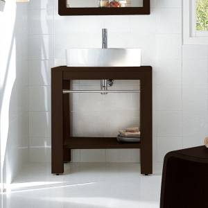 700mm Wenge Vanity Table Chrome Towel