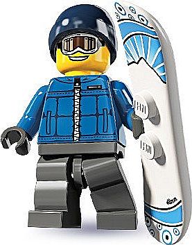  serie 5 Minifigurine - Male Snowboarder