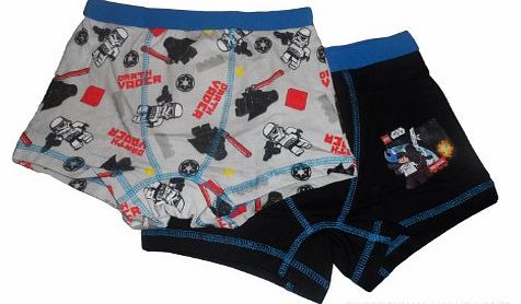 NEW BOYS STAR WARS LEGO BOXER TRUNKS PACK OF 2 AGE 6-7 OFFICIAL LICENSED STORE