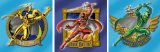 Decofun, Disney Power Rangers Mystic Force Art Squares, Self Adhesive Stickers, Set of 3