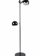 Leitmotiv Two Lights Metal Floor Lamp Black H:150cm