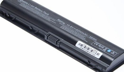 10.8V, 6 Cells, 5200mAh, High Capacity Replacement Laptop/ Notebook Li-ion Battery for HP Pavilion Dv2000 Dv6000 DV6100, Presario V3000, V6000 Series fits 441425-001 432306-001 432307-001 417066-001 4