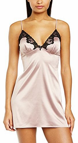 Womens Victoria Chemise Plain Vest, Pink (Powder Pink), Size 10 (Manufacturer Size: Small)