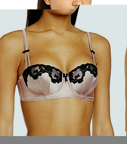 Womens Victoria Pre-Form Balcony Plain Everyday Bra, Pink (Powder Pink), 32D