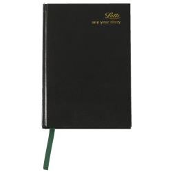 Any Year D/A/P Diary Black A5 210 x 148 mm