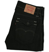 506 Black Denim Straight Leg