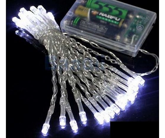 lgking supply Warm White 40 LED Battery String Lamp Light Fairy Christmas Party