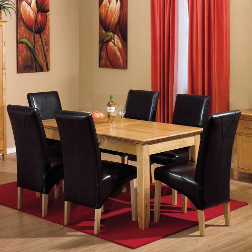 Large Dining Set + 6 Leather