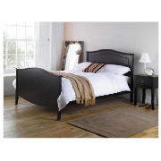 Double Bed Frame, Ebony with Silentnight