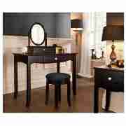 Dressing Table with Stool, Ebony