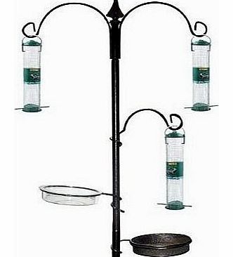 GARDEN BIRD FEEDING FEEDER STATION/FEED/WATER TABLE NEW