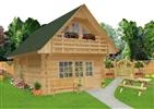 5 x 8m Log Home: 5.9 x 8.9m - 68mm no Insulation