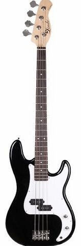 Lindo P-BASS Electric Bass Guitar with Soft Carry Case - Black