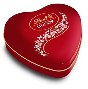 , Lindor heart tin 50g