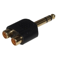 6.3mm Stereo Jack to 2x RCA/ Phono Female