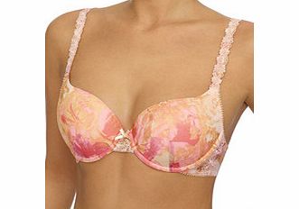 June pink floral print T-shirt bra