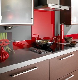 Red Kitchen Splashback