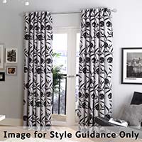 Lisa Eyelet Cotton Lined Curtains Slate 168 x 183cm