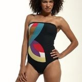 Lisa Ho Swim Jet Set Bandeau One Piece - Black