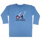 Little Green Radicals Easy Rider Kids Longsleeved Tee (Shark Blue)