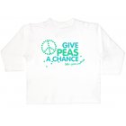 Little Green Radicals Give Peas A Chance Baby Longsleeved Tee (Kitten