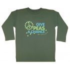 Little Green Radicals Give Peas A Chance Kids Longsleeved Tee