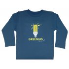 Little Green Radicals Greenius Baby Longsleeved Tee (Seal Navy)