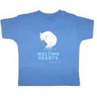 Little Green Radicals Melting Hearts Baby Short Sleeved Tee (Shark Blue)