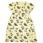 Little Green Radicals Panda Print Front Wrap Dress (Lion Cub Yellow)