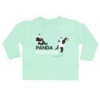 Little Green Radicals Pandamonium Baby Longsleeved Tee (Toad Green)