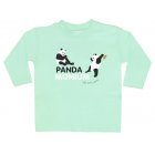 Little Green Radicals Pandamonium Kids Longsleeved Tee (Toad Green)