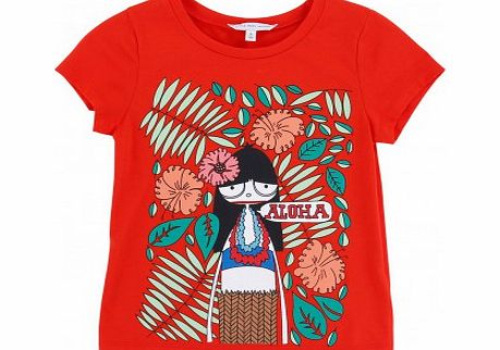 Miss Marc Aloha T-shirt Red `2 years,3 years,4